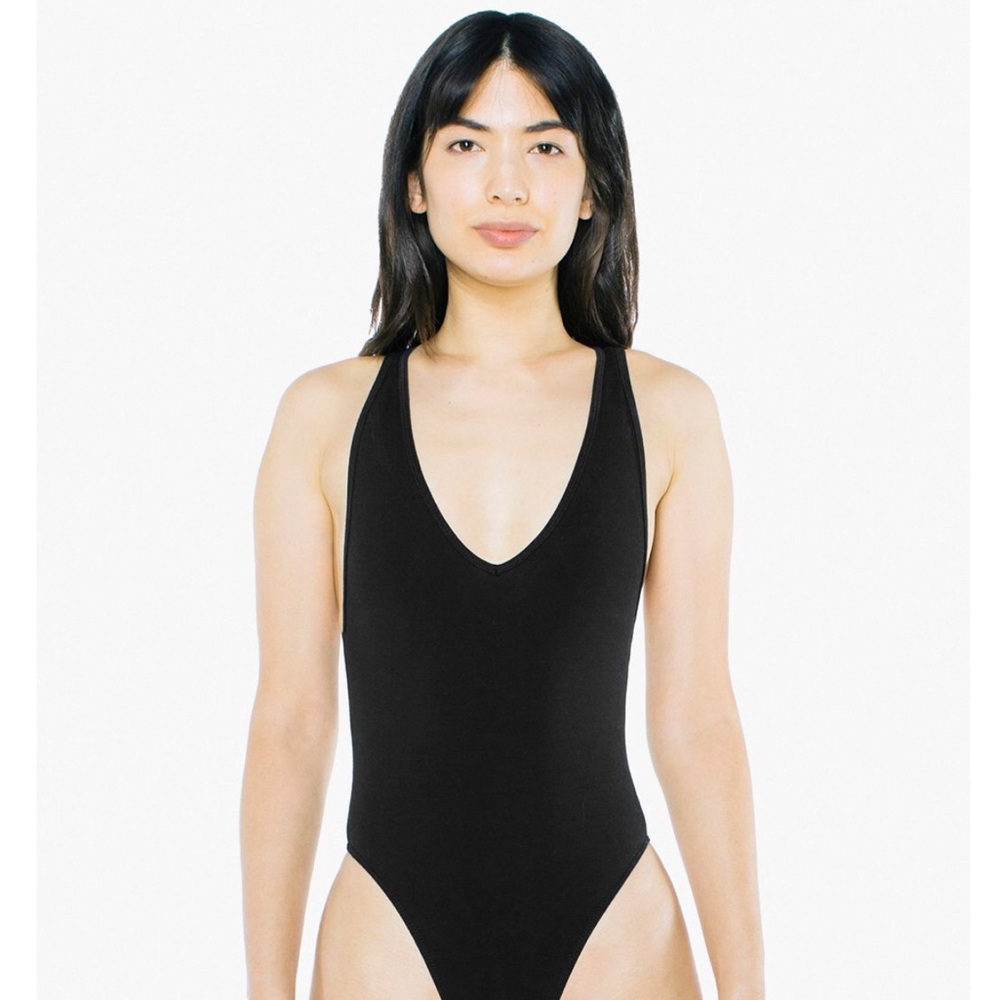 Brand New American Apparel Tank Bodysuit in Black